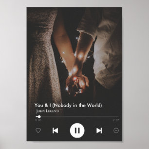  Personalized Valentine's Day Song Couple Photo  Poster