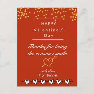 personalized valentine's day thank you card