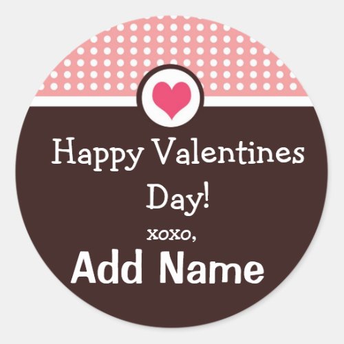 Personalized Valentines Day Treat Sticker