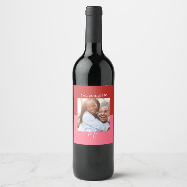 Personalized Valentine's Day Wine Label, Label (Front)