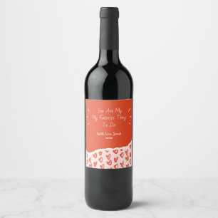 Personalized Valentine's Day Wine Label, Wine Label