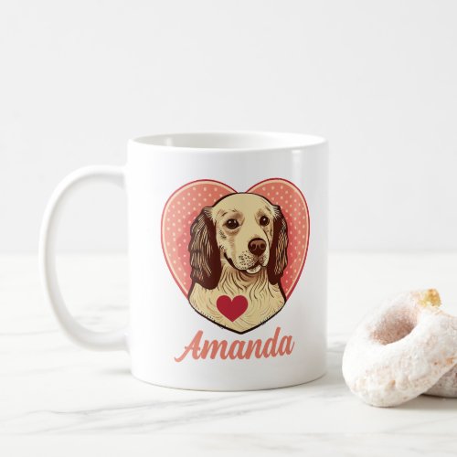 Personalized Valentines Golden Retriever Dog Coffee Mug
