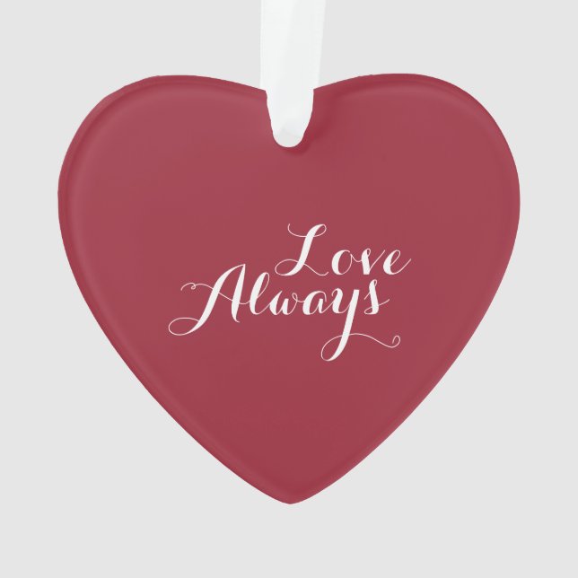 Personalized Valentine's Heart Ornament (Back)