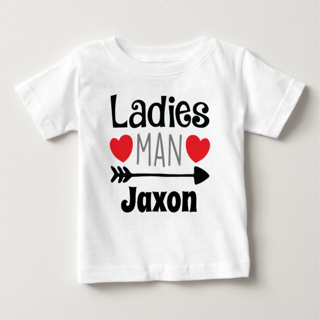 Personalized Valentine's Ladies Man Boys Shirt (Front)