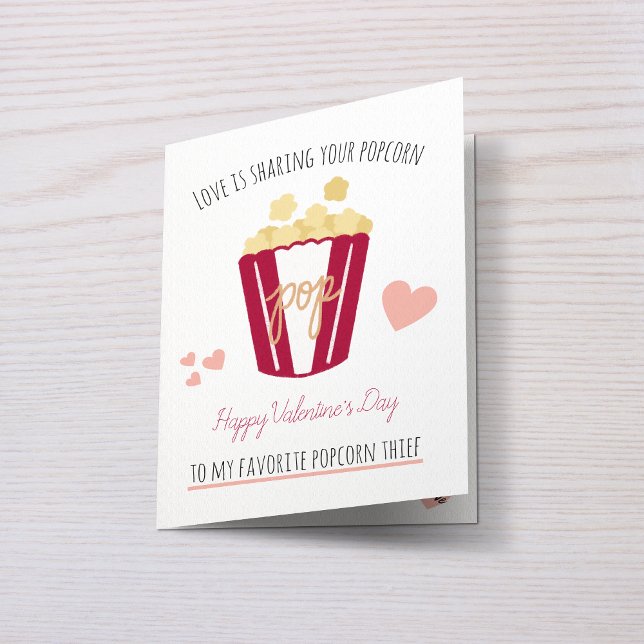 Personalized Valentine's Popcorn Love Card (Creator Uploaded)