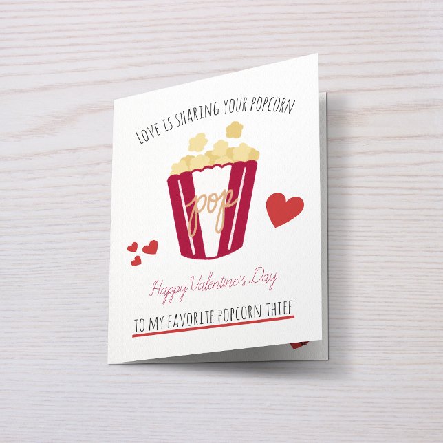 Personalized Valentine's Popcorn Love Card (Creator Uploaded)
