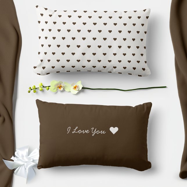 Personalized Valentine's Tiny Hearts Lumbar Pillow (Creator Uploaded)