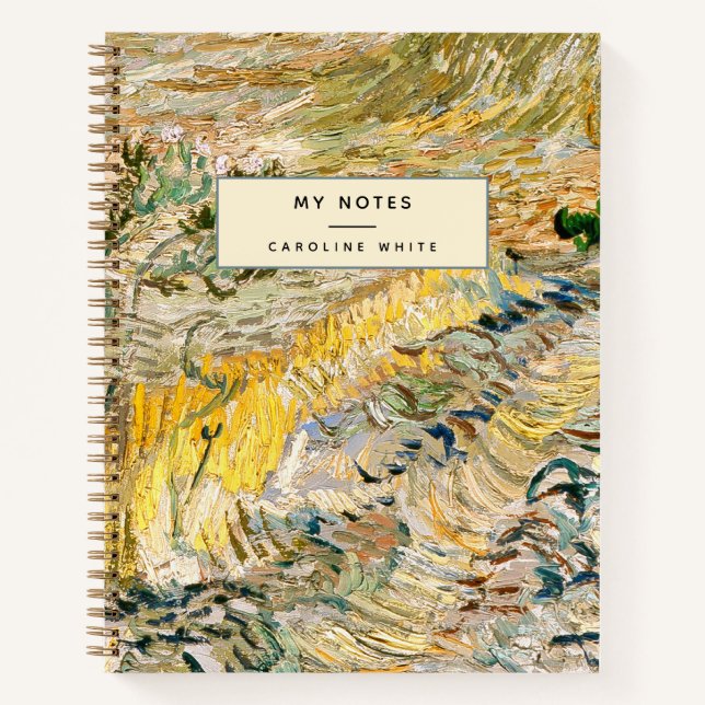 Personalized Van Gogh Brush Strokes Notebook (Front)