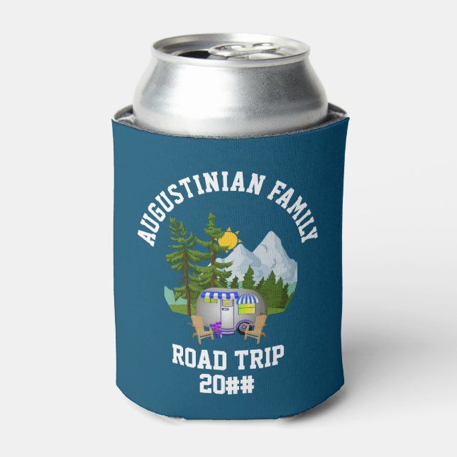 Personalized Van Life Family Road Trip  Can Cooler (Can Front)