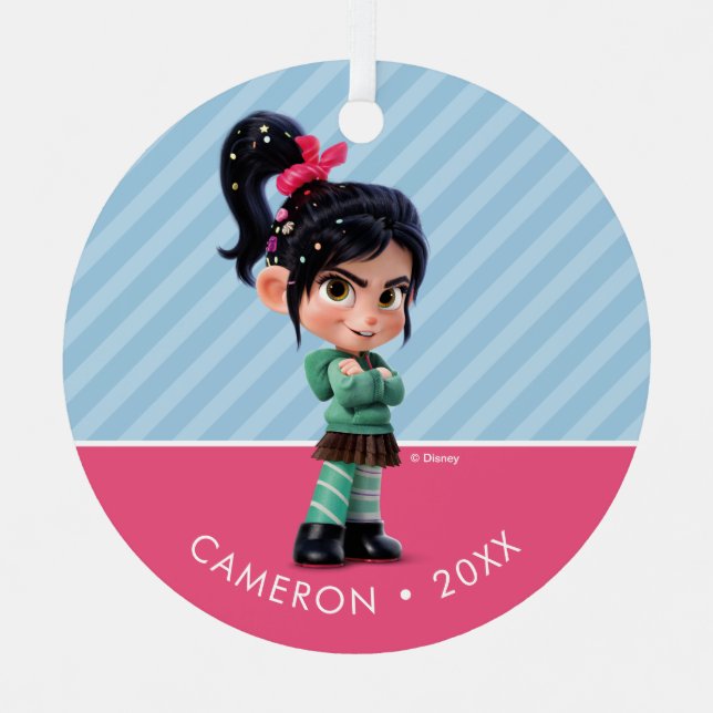 Personalized Vanellope | Vanellope Rules! Metal Ornament (Front)