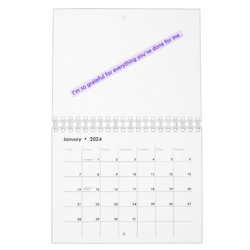 personalized various love mom messages calendar