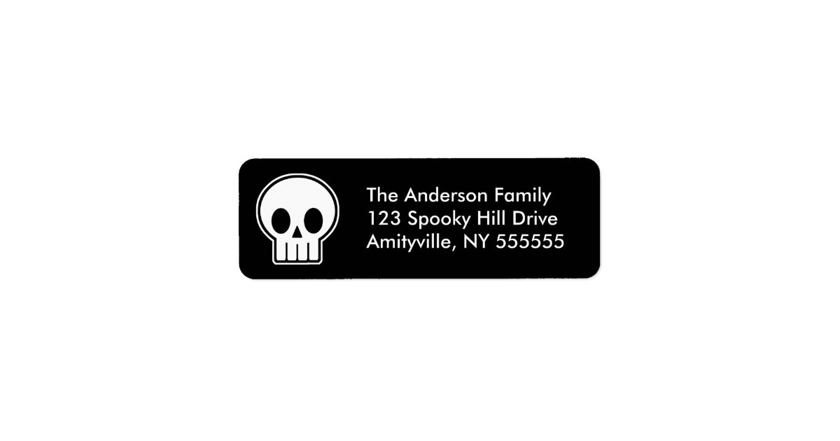 Download Personalized Vector Skull Return Address Labels | Zazzle.com