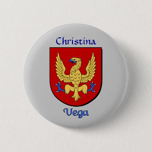 Personalized Vega Historical Shield Button