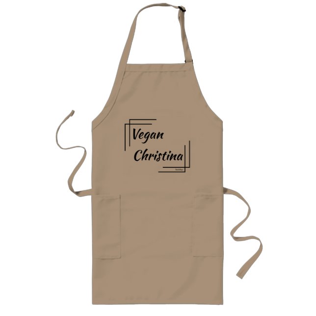 Personalized Vegan Apron with Simple Basic Design (Front)