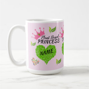 Personalized Vegan Princess Mug - Custom vegan mug