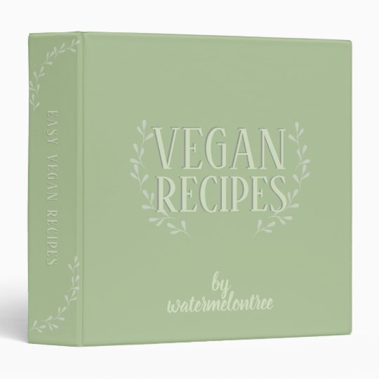 Personalized Vegan Recipe Binder
