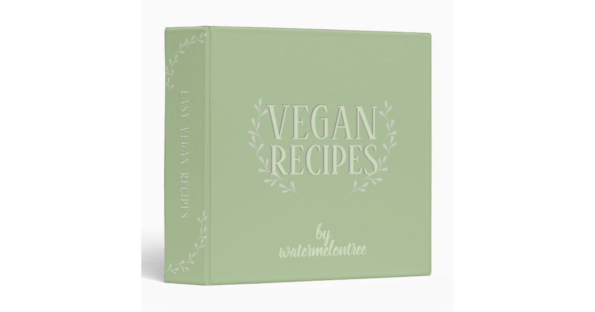 Personalized Vegan Recipe Binder
