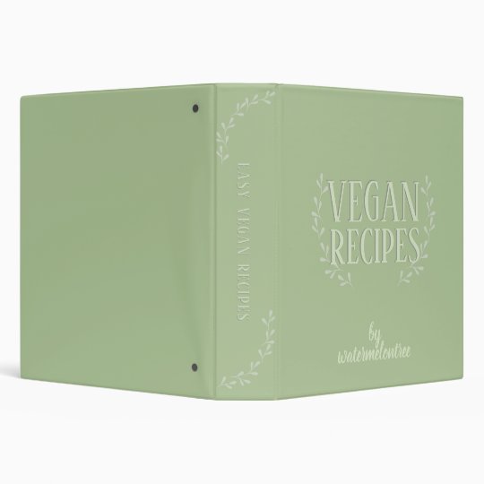 Personalized Vegan Recipe Binder