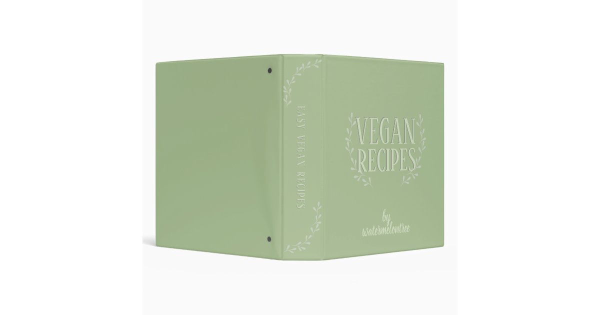 Personalized Vegan Recipe Binder