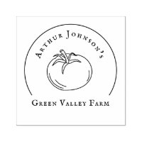 Personalized Vegetable Farm  Rubber Stamp