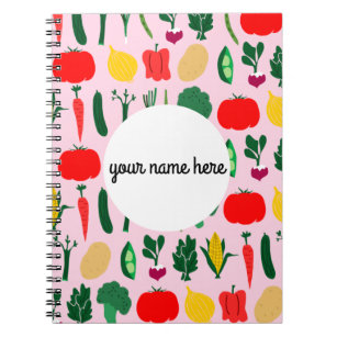 Personalized Vegetables Cookbook Notebook