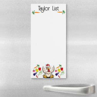 Personalized vegetables Custom Name Grocery Magnetic Notepad