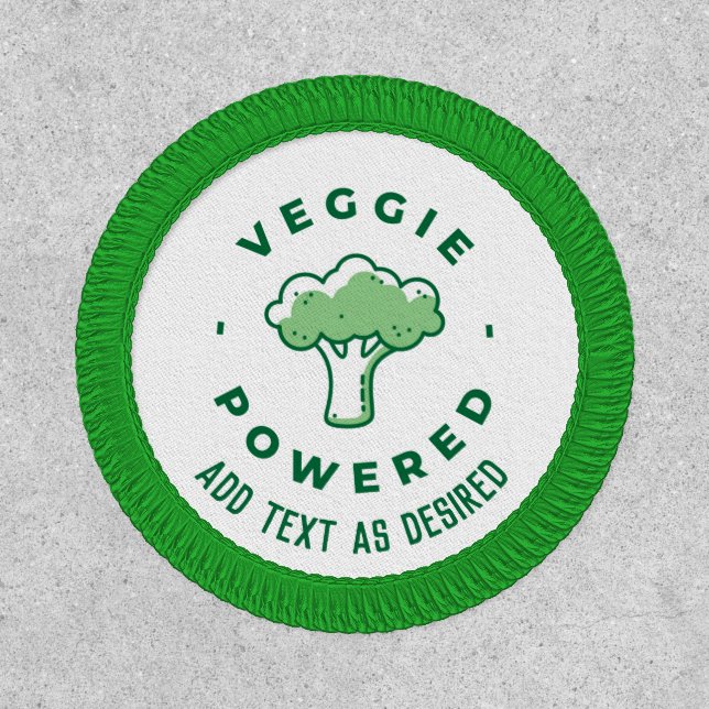 Personalized Vegetarian Vegan Veggie Powered Patch (Front)