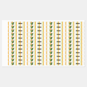 Personalized Velociraptor Dinosaur Iron-On Name Labels