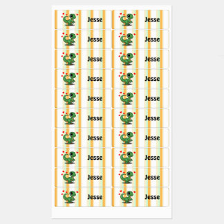 Personalized Velociraptor Dinosaur Name Labels