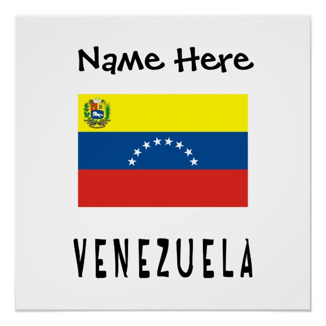 Personalized Venezuela Flag Poster (Front)