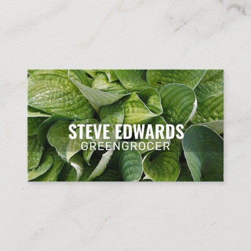 Personalized Verdant Leaves American Business Card