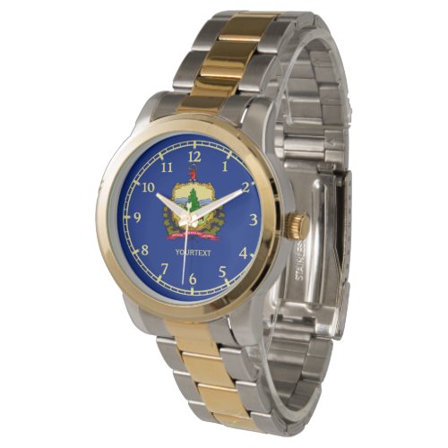 Personalized Vermont State Flag Design Watch