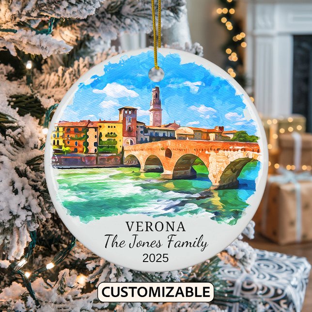 Personalized Verona Ornament, Italy Ceramic Ornament (Creator Uploaded)