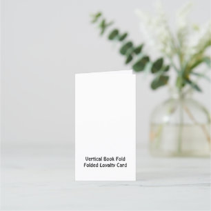 Personalized Vertical Book Fold Folded Loyalty Card