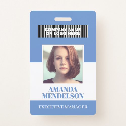 Personalized vertical photo ID  Badge