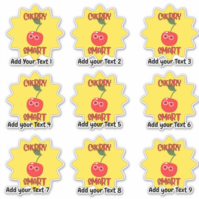 Personalized Very Smart Fun Teacher Reward Sticker (Front)