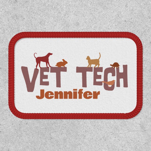 Personalized Vet Tech Patch (Front)