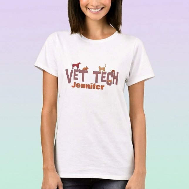 Personalized Vet Tech Tee Shirt (Personalized vet tech t-shirt.)