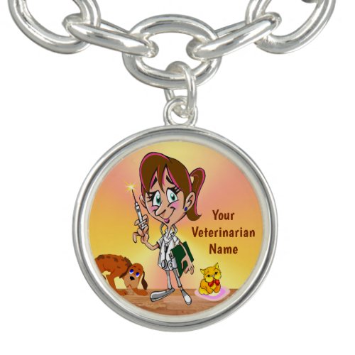 Personalized Veterinarian Charm Bracelet or Charm