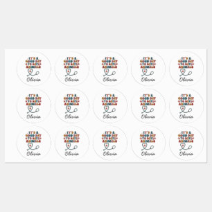 Personalized Veterinarian name, Custom Animal Love Labels