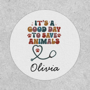 Personalized Veterinarian name, Custom Animal Love Patch