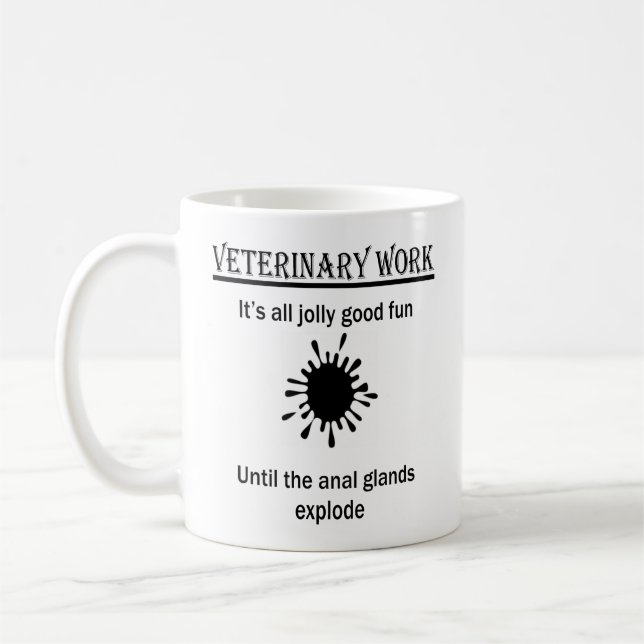 Personalized Veterinary Funny Vets Gift Coffee Mug (Left)