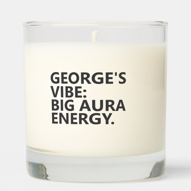 Personalized “VIBE: BIG AURA ENERGY.” Scented Candle (Front)