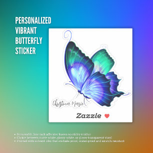 Personalized Vibrant Butterfly Sticker