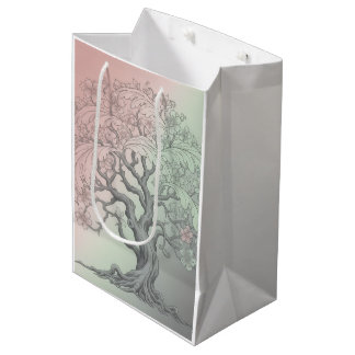 Personalized Vibrant Spring Floral Tree Gift Bag