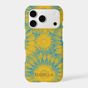 Personalized Vibrant Sunflower Tie-Dye Art iPhone 17 Pro Case