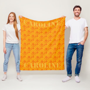 Personalized Vibrant Sunflower Tie-Dye Art Fleece Blanket