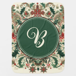 Personalized Victorian/Classic/Vintage Christmas Baby Blanket