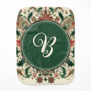 Personalized Victorian/Classic/Vintage Christmas Baby Burp Cloth