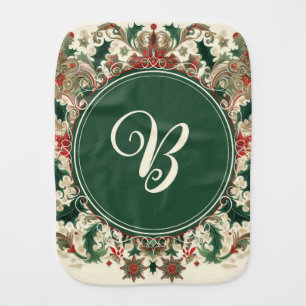 Personalized Victorian/Classic/Vintage Christmas Baby Burp Cloth